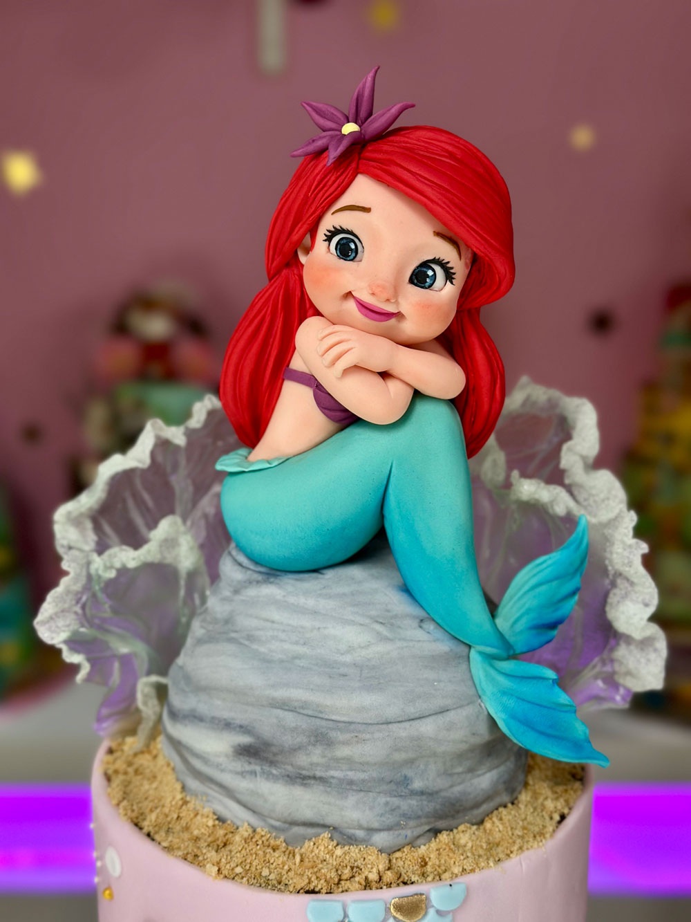Detalle tarta La Sirenita